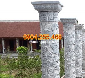 Cột đá, chân cột đá, lan can đá, bậc thềm đá tại Bắc Giang