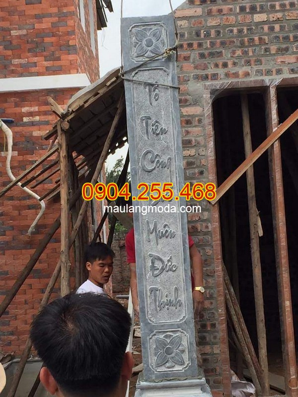 Làm cột đá nhà thờ họ ở Hà Nội - Giá bán cột đá tự nhiên tại Hà Nội