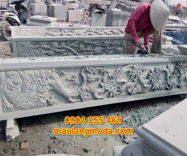 Cột hiên bằng đá đẹp giá rẻ cho nhà thờ họ đình chùa CH3