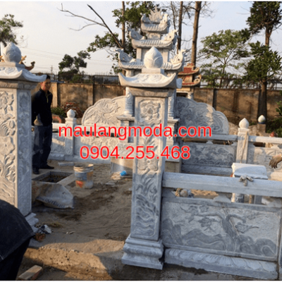 Cột cổng mộ đá - Những mẫu cổng đá khu lăng mộ chuẩn phong thủy