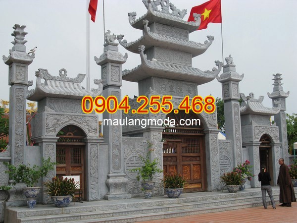 thi công lắp đặt cổng nhà thờ họ bằng đá tại Lạng Sơn