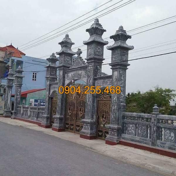 Thi công lắp đặt cổng chùa bằng đá tại Tiền Giang