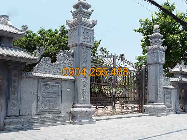 Thi công lắp đặt cổng chùa bằng đá tại Quảng Nam