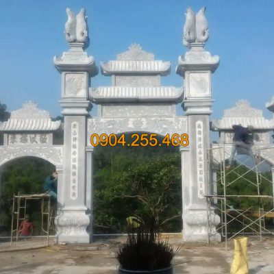 Thi công lắp đặt cổng chùa bằng đá tại Vĩnh Long