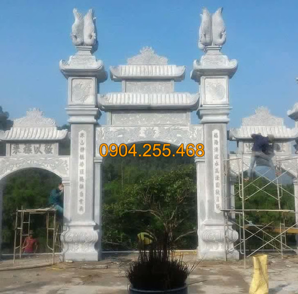 Thi công lắp đặt cổng chùa bằng đá tại Vĩnh Long