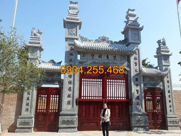 Thi công lắp đặt cổng chùa bằng đá tại Ninh Thuận