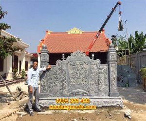 cuốn thư nhà thờ họ bằng đá đẹp giá rẻ CT1