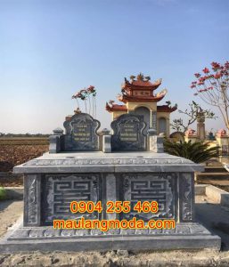 Cách xây mẫu mộ đôi bằng đá tự nhiên mang lại tài lộc cho gia đình MD1