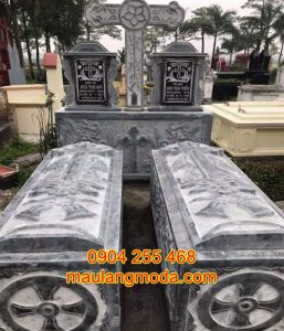 Cách xây mẫu mộ đôi bằng đá tự nhiên mang lại tài lộc cho gia đình MD7