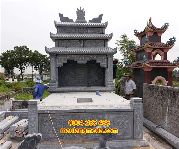 Mẫu mộ đôi bằng đá tự nhiên đẹp giá rẻ nhất tại Ninh Bình