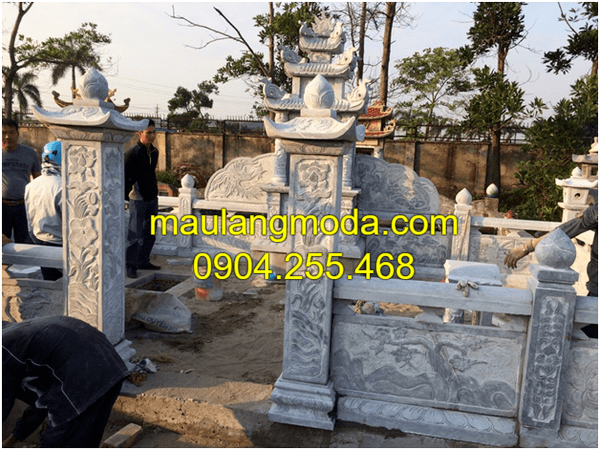 Mẫu lăng mộ đá được chạm khắc tinh xảo tại Ninh Bình