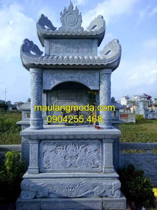 Mẫu lăng mộ đá hai mái đẹp tại Ninh Bình