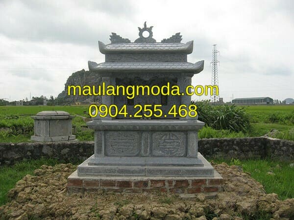 Mẫu mộ đôi đá mỹ nghệ đẹp tại Ninh Bình