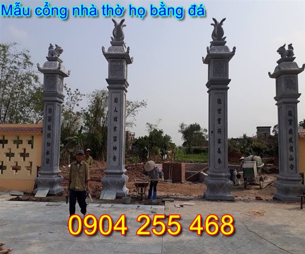 cổng nhà thờ họ bằng đá tại Nam Định