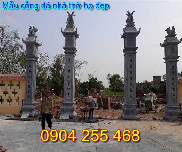 cổng nhà thờ họ bằng đá tại Quảng Ninh