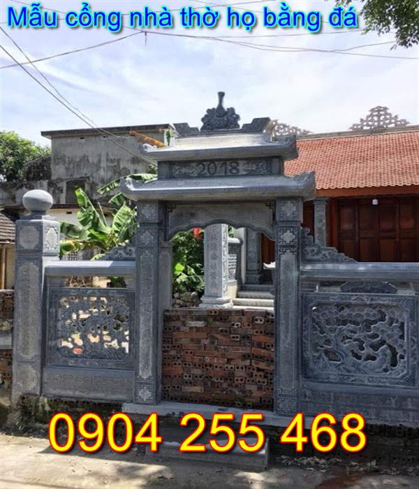 cổng nhà thờ họ bằng đá đẹp tại Nam Định
