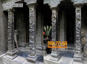 Mẫu cột hiên đá xanh đen đẹp nhất Việt Nam