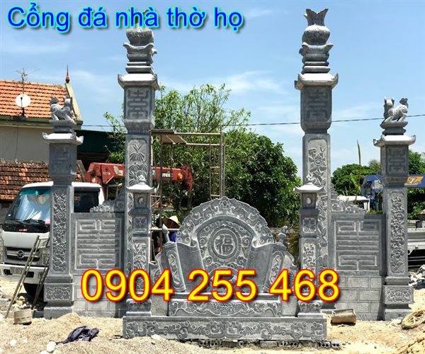 mẫu cổng nhà thờ họ đẹp bằng đá tại Thái Nguyên