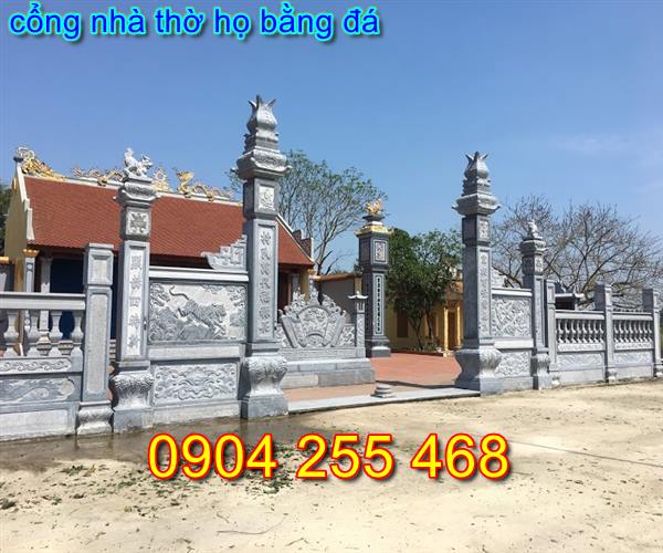 mẫu cổng đá nhà thờ họ tại Hà Nội