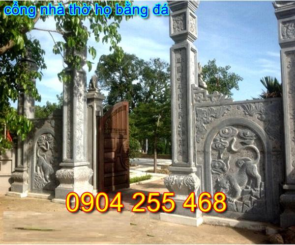 xây dựng cổng đá nhà thờ họ tại Hà Nội