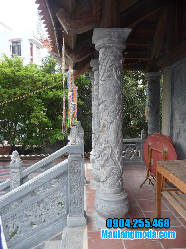 Top 15+ mẫu cột tròn đá xanh đẹp tại Ninh Vân - Ninh Bình