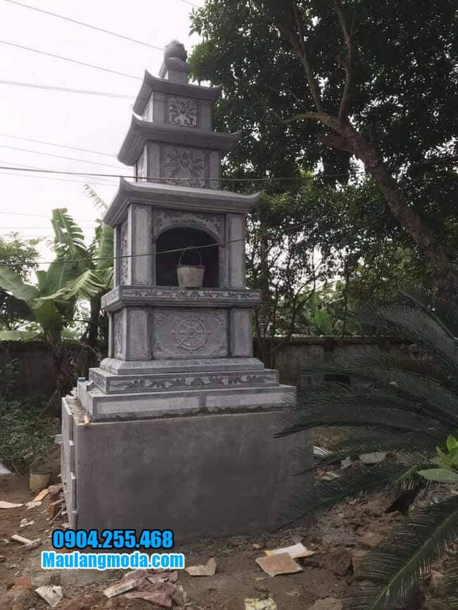 mẫu mộ đá hình tháp tại Ninh Thuận đẹp