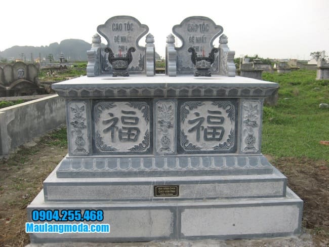 mẫu mộ đá đôi tại Bình Định