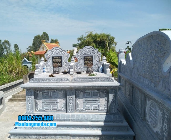 mộ đôi đá mỹ nghệ tại Bắc Ninh
