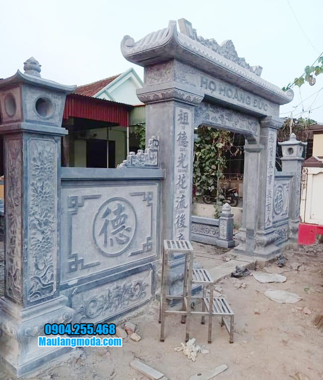 mẫu cổng nhà thờ họ bằng đá đẹp tại Quảng Ninh