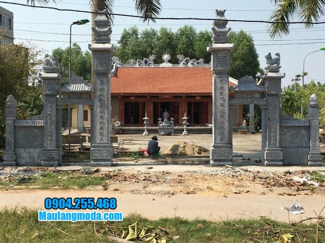 mẫu cổng đá nhà thờ họ đẹp tại Quảng Ninh