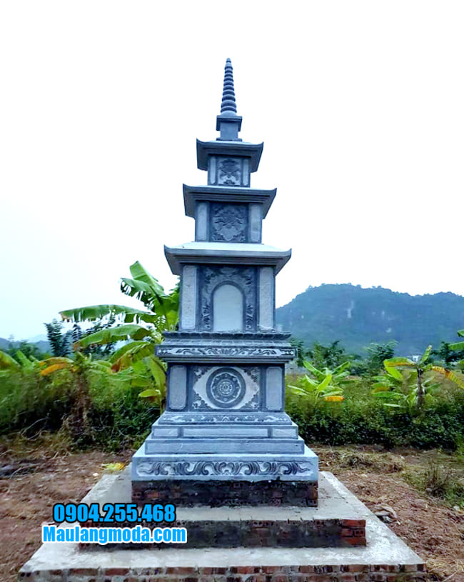 mộ đá hình tháp tại Bình Phước đẹp