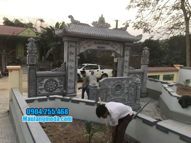 mẫu cổng đá nhà thờ họ tại Tuyên Quang