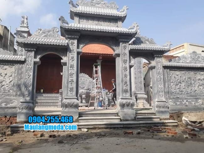 mẫu cổng đá nhà thờ họ đẹp tại Tuyên Quang