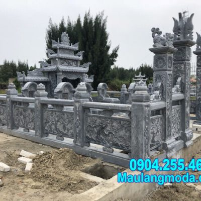 Lắp đặt hàng rào đá nhà mồ tại Kiên Giang mẫu đẹp
