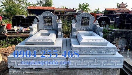 Mộ đôi bằng đá tại Phú Yên - mộ đôi lắp đặt tại Phú Yên đẹp 1