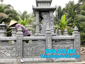 lan can đá bao quanh nhà mồ bán tại Bình Định đẹp nhất