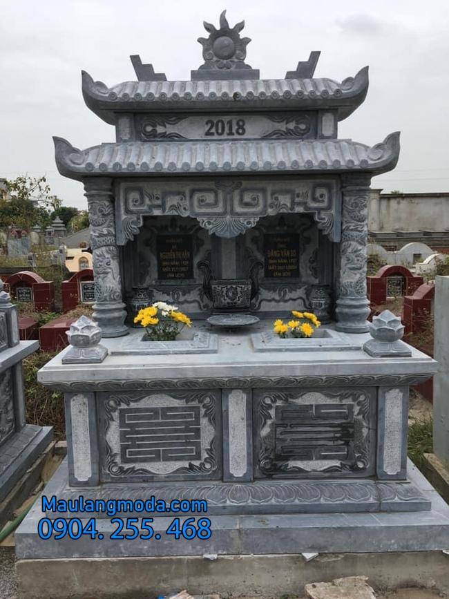 mộ đôi bằng đá tại Ninh Thuận đẹp