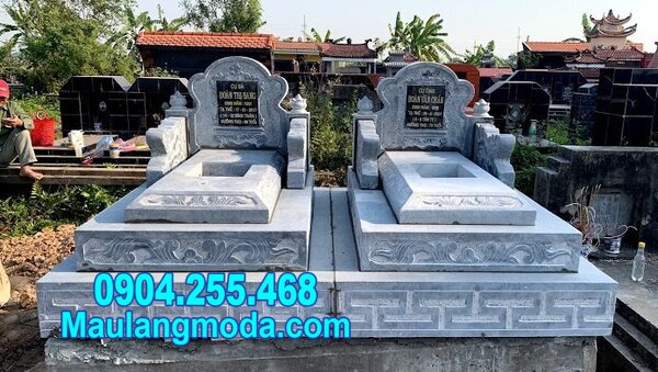 mộ đôi bằng đá đẹp tại Khánh Hòa